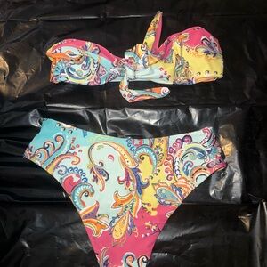 Colorful Paisley Bikini Set